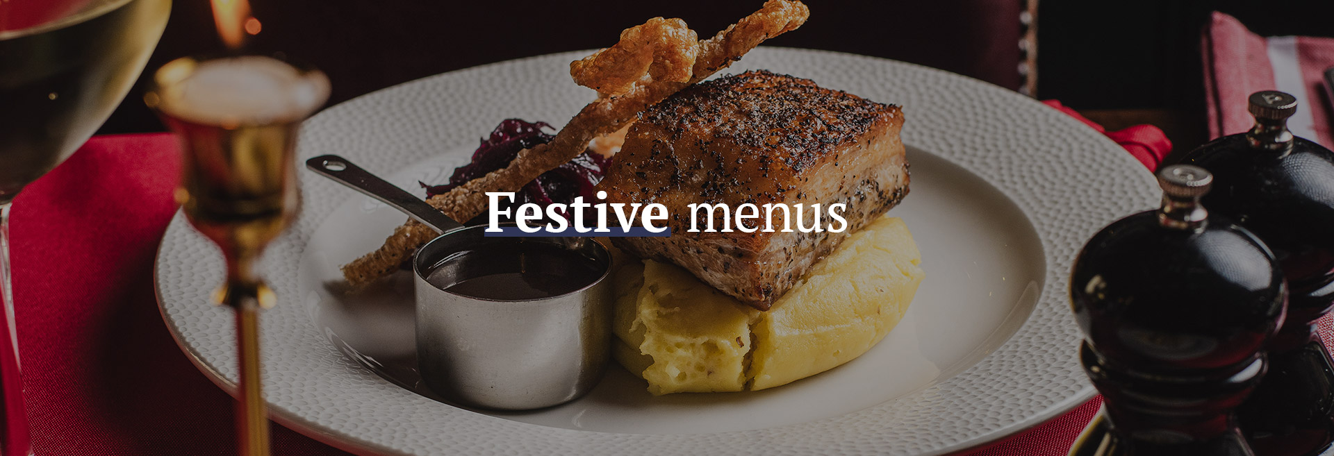 Christmas menu at The Bull